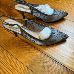 Lady Couture of NY Gray Slingback Heels